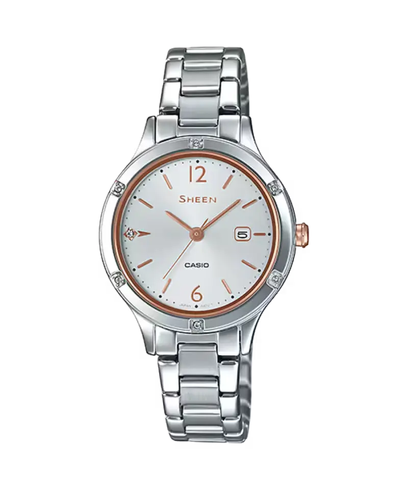 Casio Sheen SHE-4533D-7A reloj para mujer con cristales Swarovski