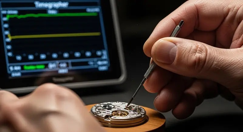 Pantalla de timegrapher mostrando parámetros de medición