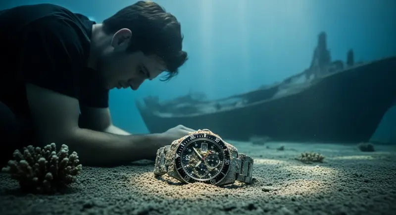 Reloj histórico sumergido en las profundidades del océano tras el naufragio del Titanic