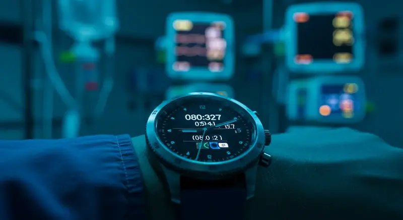 Reloj en un quirófano durante una operación crítica