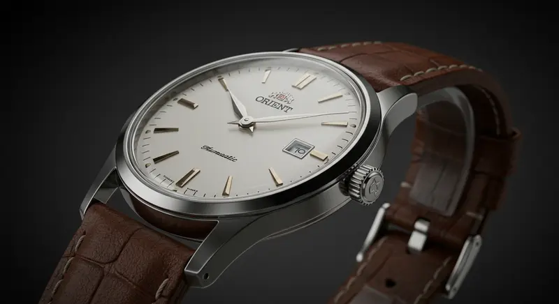 Movimiento de reloj Orient mostrando la complejidad mecánica