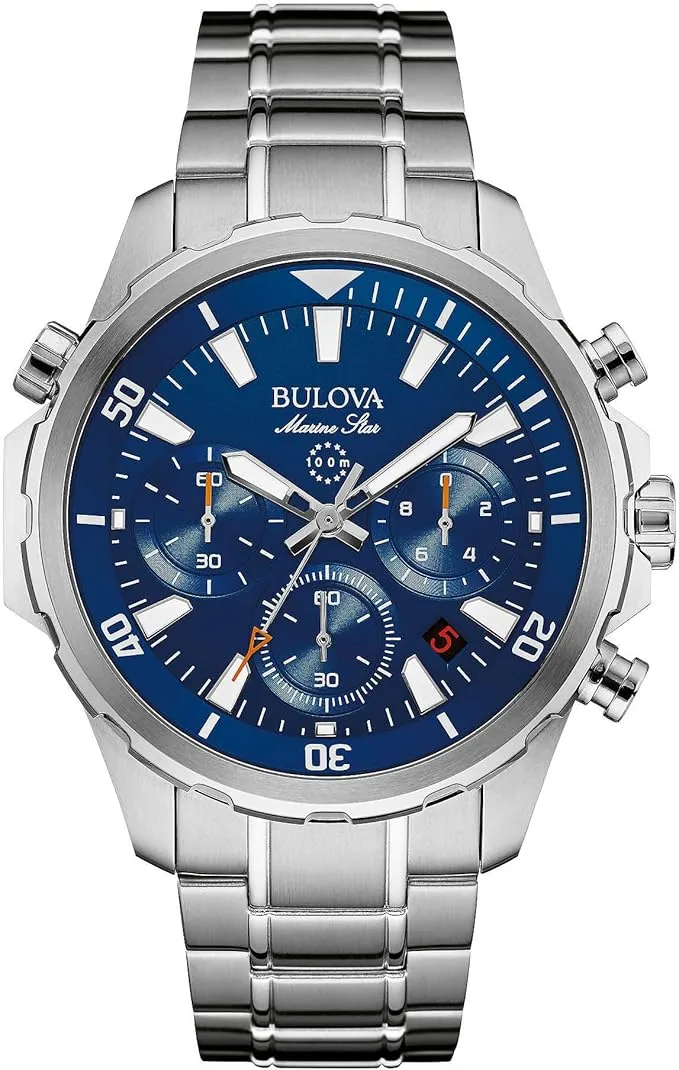 Bulova Marine Star - Reloj Deportivo Reloj deportivo Bulova Marine Star para hombre con correa de goma y función de cronógrafo.