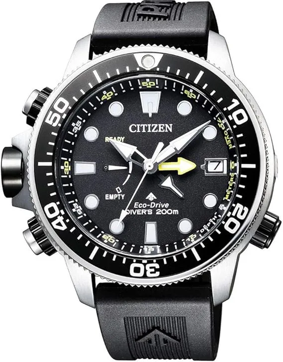 Reloj de buceo profesional CITIZEN Promaster Aqualand Eco-Drive con bisel de inmersión.