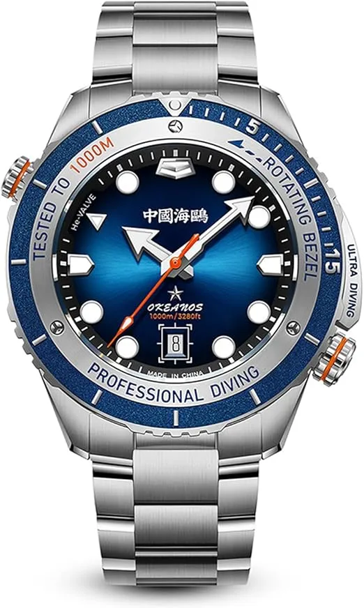 Reloj de buceo mecánico automático SEA-GULL Ultra Diving resistente al agua hasta 1000m.