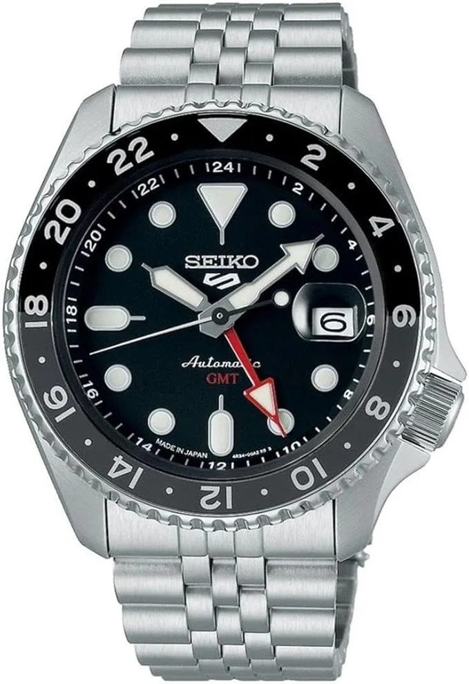 Reloj analógico deportivo para hombre de SEIKO con un robusto bisel funcional.