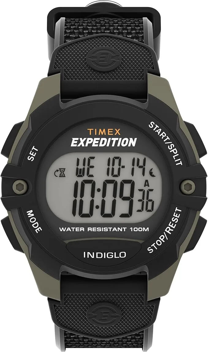 Reloj digital Timex Expedition para hombre, de 41 mm, con caja verde.