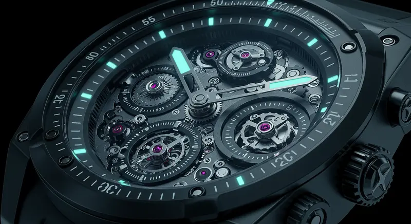 Esfera de reloj con nano-grabados 2025