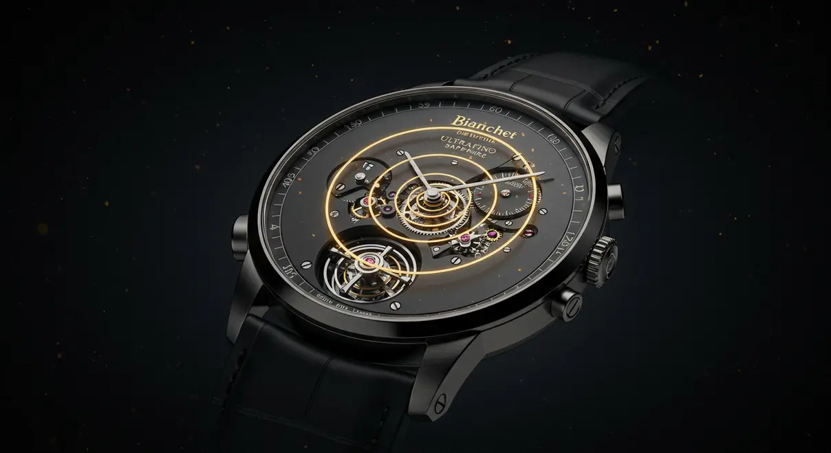Diseño del reloj Bianchet basado en la proporción áurea