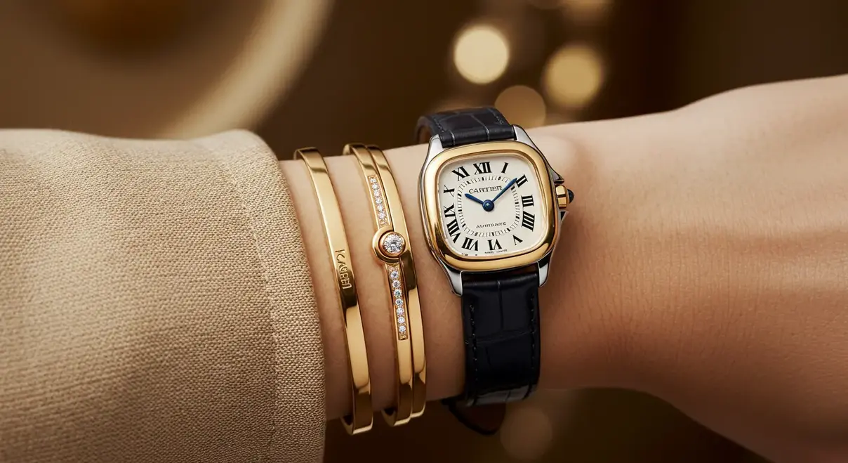 Reloj de mujer pequeño de diseño cuadrado en tendencia 2025