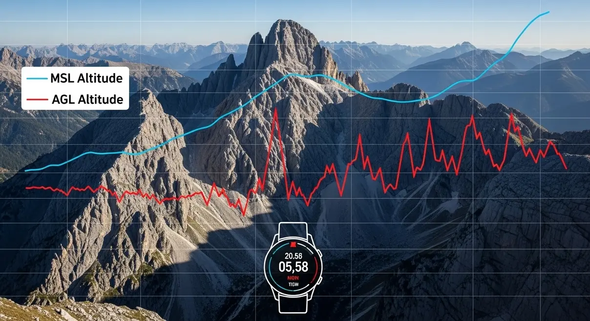Altimetría barométrica en relojes para pilotos de drones
