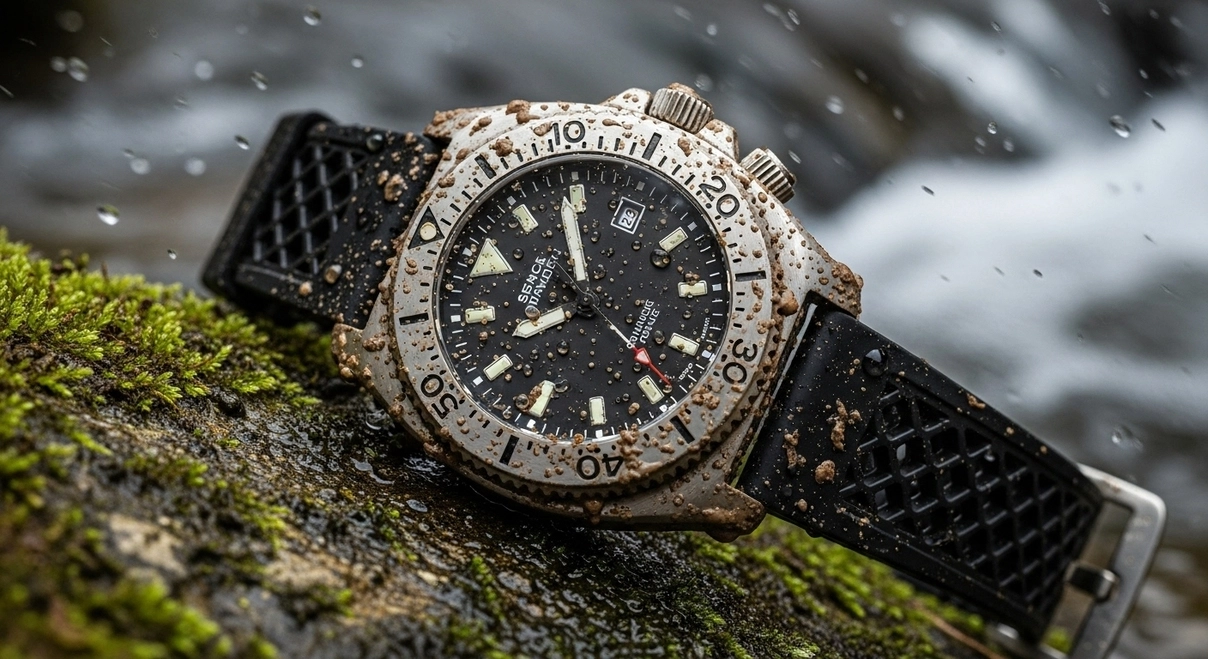 Reloj Addiesdive Captain Willard 2025 Edition, un diver con caja cushion.