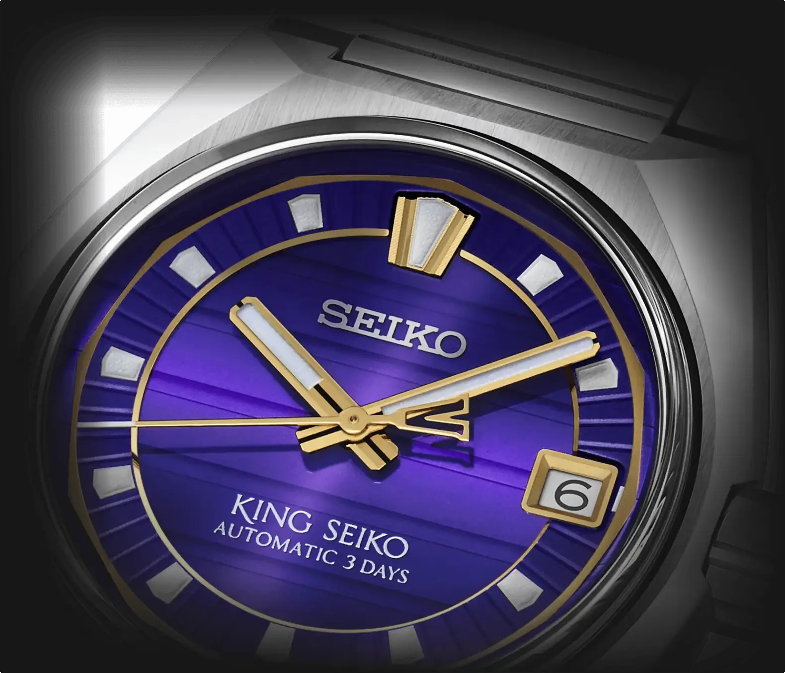 Detalle caja King Seiko VANAC SLA085 pulido Zaratsu