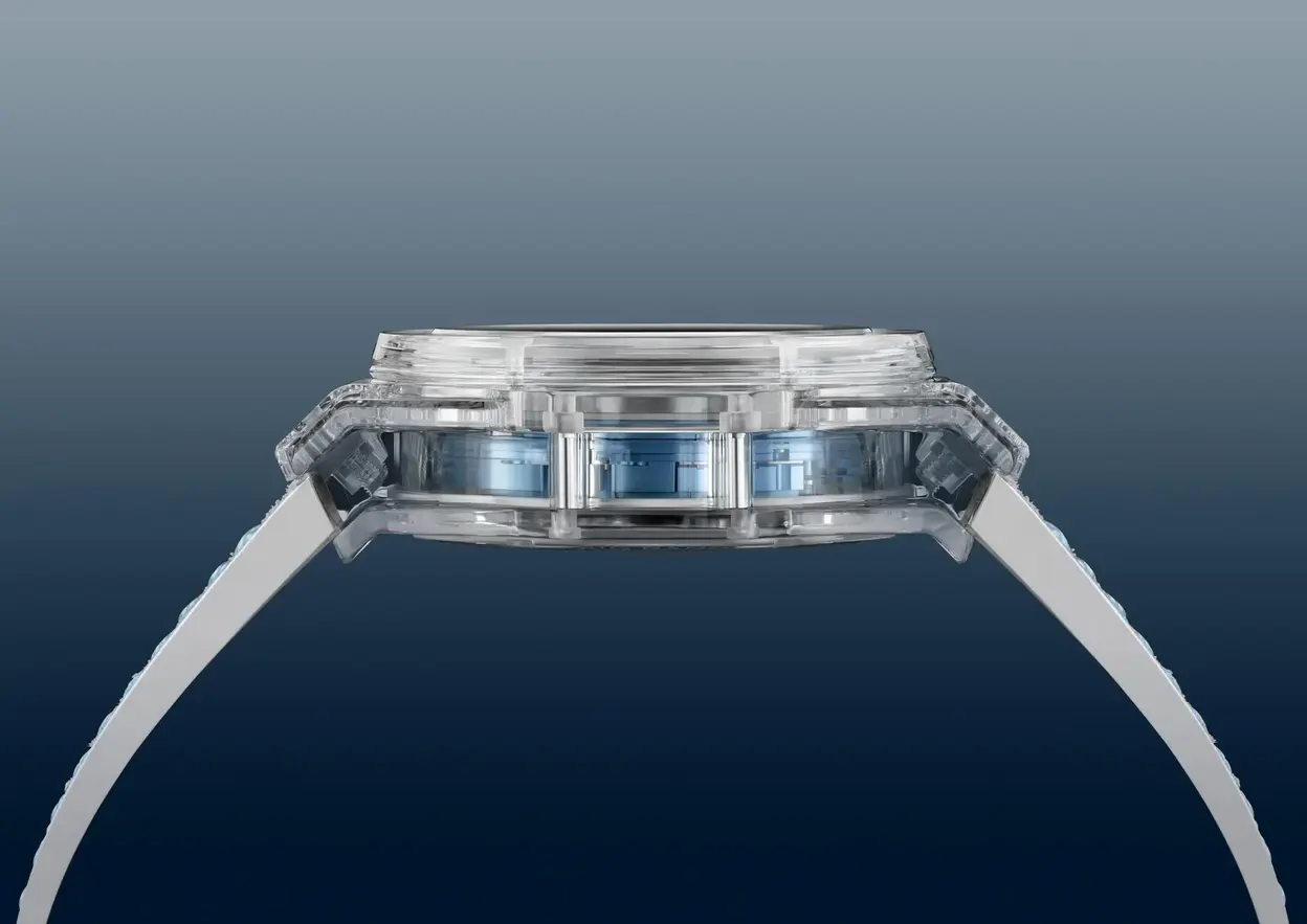 Detalle lateral Hublot Big Bang Unico Winter Sapphire