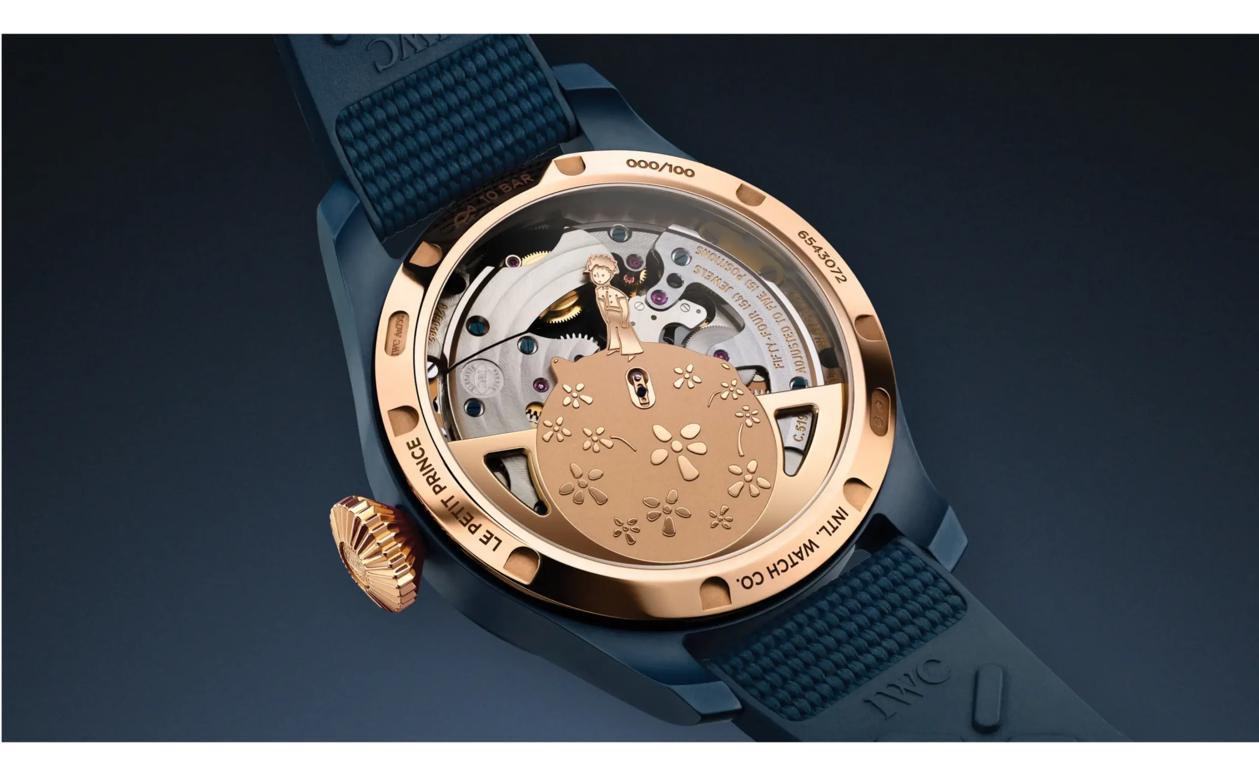 Movimiento grabado del Calibre IWC - parte del legado de ingeniería