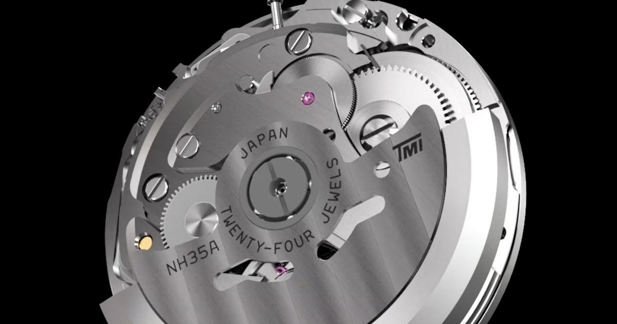 Calibre automático japonés Seiko NH35A de alta resistencia