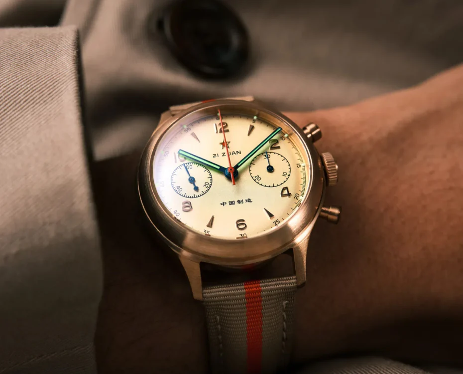 Mejores relojes chinos 2026: Sea-Gull 1963 cronógrafo histórico militar con calibre mecánico manual de 21 rubíes