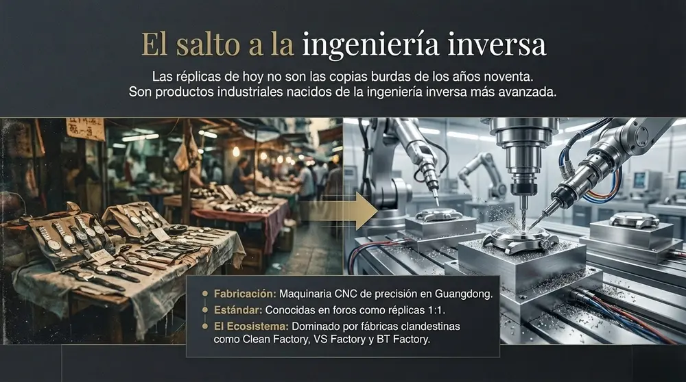 Superclones Rolex en Dubái: La Verdad que Nadie te Cuenta 3 superclones Rolex Clean Factory VS Factory BT Factory réplicas 1:1 fabricación Guangdong
