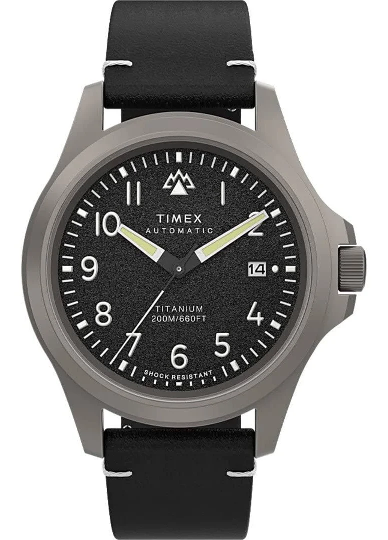 Timex Expedition North Titanium con caja ultraligera de titanio, esfera oscura y correa de nylon trenzado para uso en exteriores